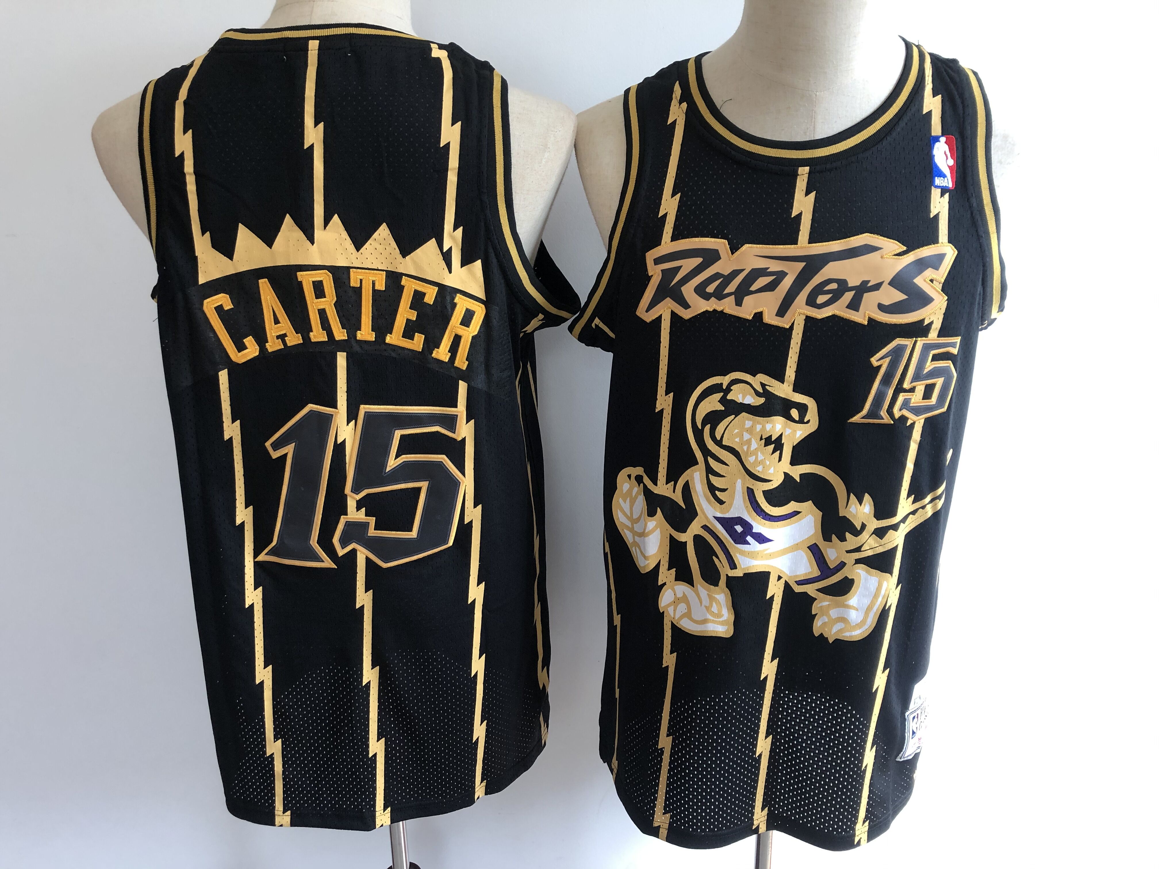 2020 Men Toronto Raptors #15 Carter black golden NBA Jerseys